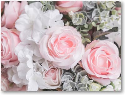 Bloemen boeket - 40x30 Canvas Liggend - Bloemen