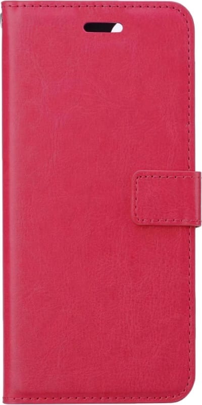 Hoes - Met Pasjeshouder - Geschikt voor Samsung Galaxy S24 - Luxe Bookcase Portemonee - Flip Case - Kunstleer Book Case - Flipcase - Book Cover - Walletcase - PortemonneeHoes - Donkerroze