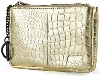 Bear Design Lyla Ritsportemonnee / Sleuteletui - Champagne Croco