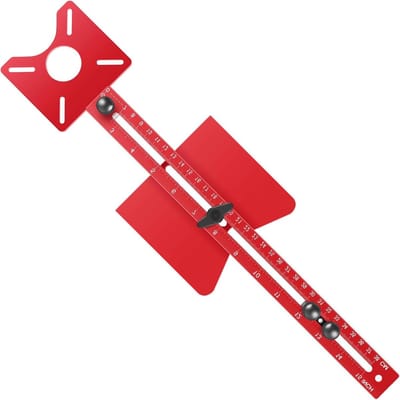 Houtbewerking Jig - Freesmal - Rondingen Frezen - Verstelbaar Ontwerp - 37 cm - Rood