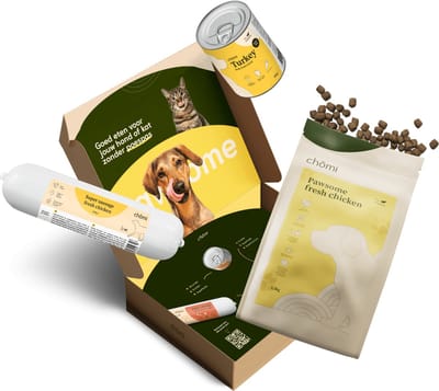 Chomi Pets - Puppy proefpakket - 1,5 kilo verse kip brokken - natvoer chomi pure welpen
