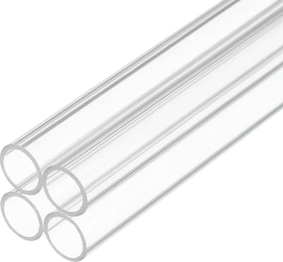 Dailygoods- Plastic Buis 10 Inch - Doorzichtig - Acryl Buis - Waterleidingen - Sanitair - 4 Stuks - Hoge Doorlaatbaarheid - Acrylbuis