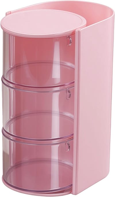 Organizer Haaraccessoires - Opbergdoos Make-up - Netjes Opbergen - Roterende Laden - 3 Lagen - Doorzichtig