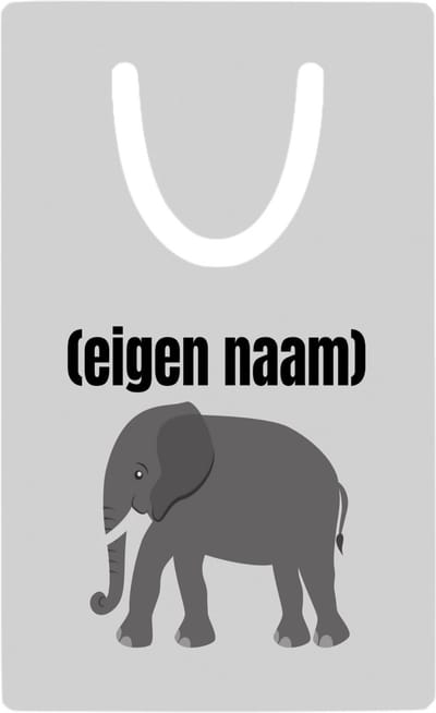 Hacebo® - olifant met eigen naam metalen boekenlegger - Olifant - olifanten liefhebbers - iemand die houdt van olifanten - verjaardag - cadeau - kado Bladwijzer boekenleggers - 7.6 cm x 5cm