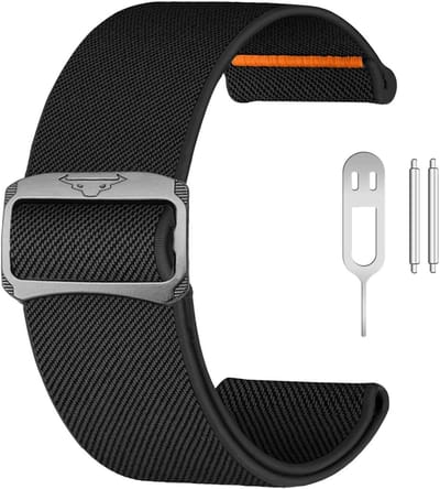 Zachte Rekbare Nylon Armbanden voor Garmin Instinct 3 en Instinct 2 Solar - Verstelbare Gevlochten Horlogeband, Comfortabel en Duurzaam