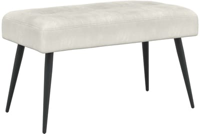 vidaXL - Bank - met - knopen - tufting - Crèmekleurig - 80 - x - 40 - x - 46 - cm - fluweel