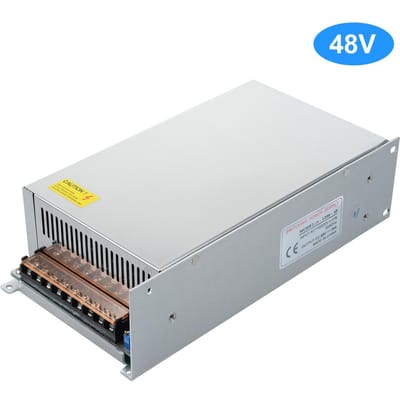Alimentation à découpage DC 48V 25A 1200W Adaptateur secteur Transformateur de tension Commutateur AC 110V/220V vers DC argenté