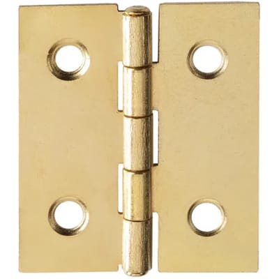 Scharnier - Messinggecoat Staal - 30x26 Mm - 4 Stuks