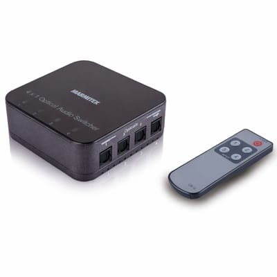 Marmitek Connect TS41 Optische Audio Switch - Digitale Toslink switch - 4 in - 1 uit