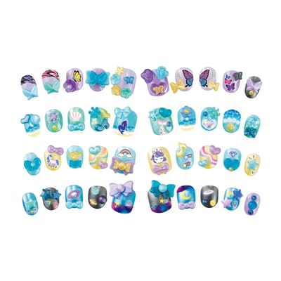 Aquabeads Dreamy nagel navulling- 40 nagels in 8 kleuren voor kinderen