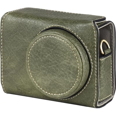 Étui pour appareil photo Portable en cuir synthétique, sac de transport avec bandoulière de remplacement pour Ricoh vert