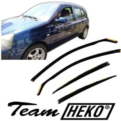Déflecteurs d'air - J&J AUTOMOTIVE - Heko - Renault Clio 2 5P - Fumé - Acrylique renforcé