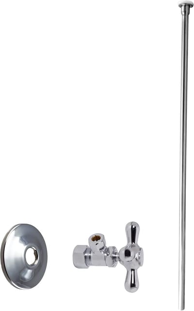 Westbrass D105KFHX-26 Toilet Kit Buitendiameter 0,8 mm x 0,95 mm x 50,8 cm, gepolijst chroom, Flat Head