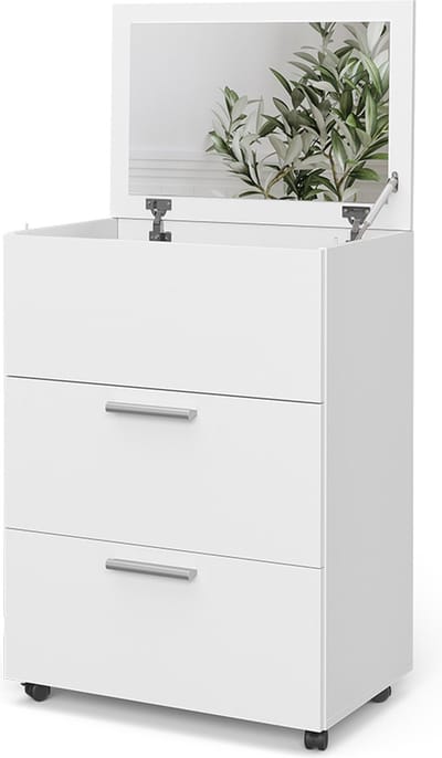 Vicco Hanna Kaptafel – 65.8 cm met 2 laden Wit