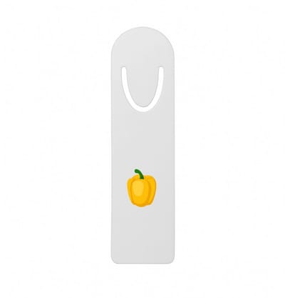 Hacebo® - Gele paprika metalen boekenlegger - Groente - Groente liefhebbers - Paprika - vruchtgroente - puntpaprika Bladwijzer boekenleggers - 12.7 cm x 3.2cm