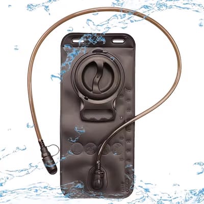 FEDEC Rugzak Waterzak - Backpack - Met slangetje - BPA Vrij - 2 Liter - Zwart