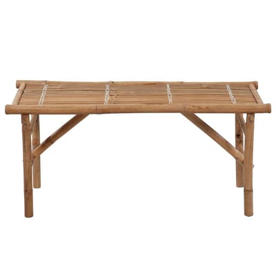 vidaXL - Tuinbank - inklapbaar - met - kussen - 118 - cm - bamboe