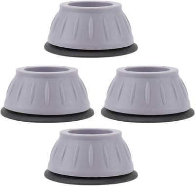 Verhogingsmatten Wasmachine - Apparaatvoetjes - Apparaten Stabiliseren - Antislip Schokbestendig - 4 Stuks - Donkergrijs