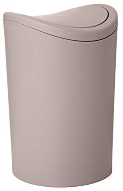 Compacte prullenbak met kanteldeksel – 6L voor badkamer en kleine ruimtes