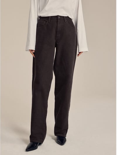 Next - Dames - Baggy jeans met wijde pijpen en halfhoge taille - Bruin