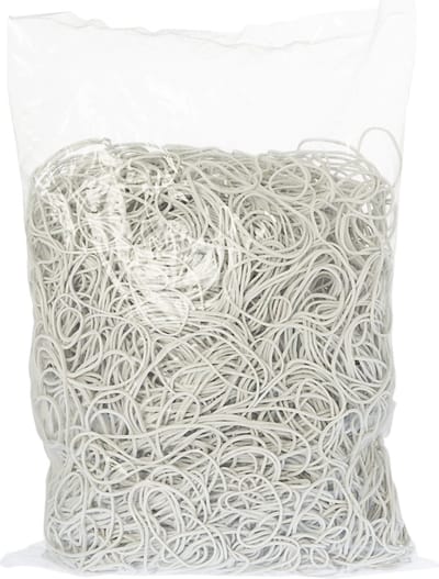 Rubbermagazijn - Elastiekjes - Rubber - Wit - 60x1,5mm - Circa 2100 stuks - Kleine elastiekjes