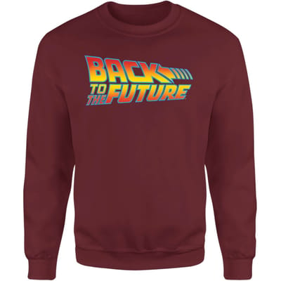 Back To The Future Classic Logo Sweatshirt - Burgundy - XS