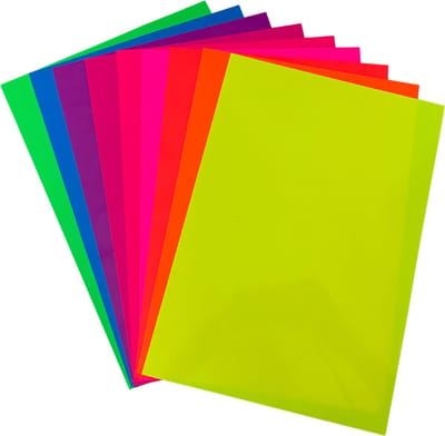 Flexfolie / Iron-On Folie Set - Fluo Party - Cricut JOY formaat (Cricut, Silhouette & LOKLiK Compatible, Textielbedrukking)
