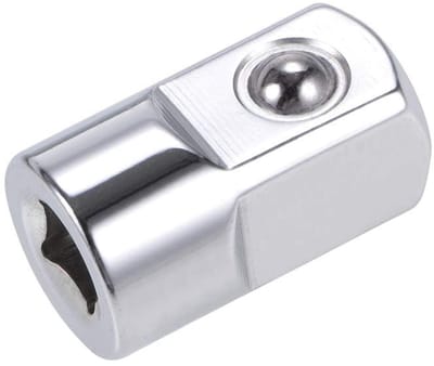 Dailygoods - Dopsleuteladapter - 1/4 inch naar 1/2 inch - Duurzaam Cr-V-staal - Verloopstuk voor gereedschap - Ideaal voor klussen - Handig en veelzijdig