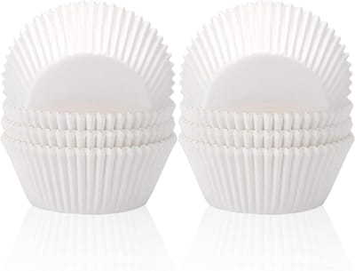 200 Stuks Mini Witte Cupcake Covers - Papieren Muffin Cake Wrappers, Bakvormen en Desserthouders voor Feestjes, Bruiloften en Verjaardagen
