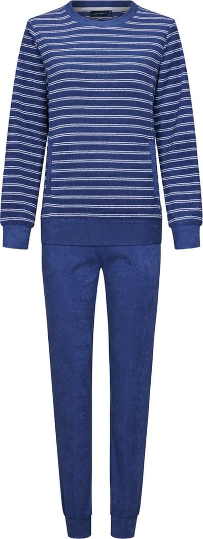 Pastunette dames pyjama Badstof - Blue Winter - 50 - Blauw