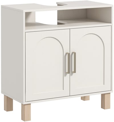 HOMCOM-Badkamermeubel-60x30x63cm-Spaanplaat-Wit