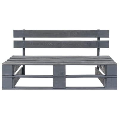 vidaXL - Tuinmiddenbank - pallet - geïmpregneerd - grenenhout - grijs