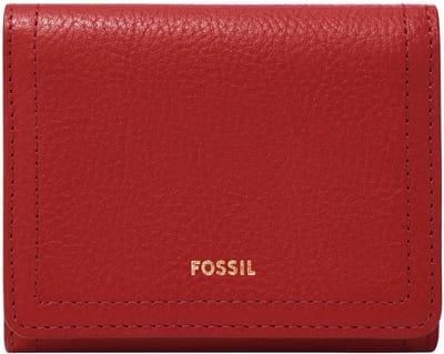 FOSSIL Portemonnee Logan Trifold Garnet Rood