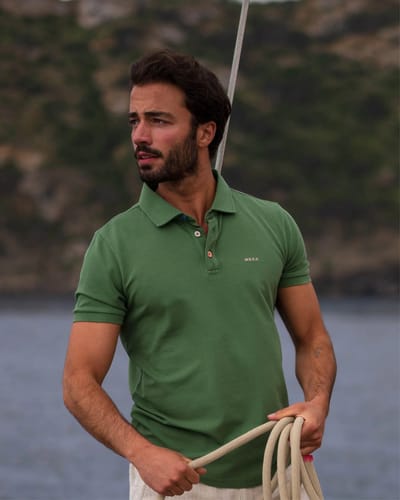 New Zealand poloshirt korte mouw groen