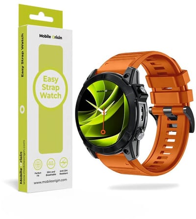 Mobile Origin Easy Strap Siliconen Horlogebandje 20 Mm Oranje
