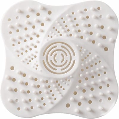 WiseGoods Siliconen Badkamer Afvoerzeef - Gootsteen Zeef - Douche Filter - Anti-Verstopping - Haarvanger - Universeel - Wit