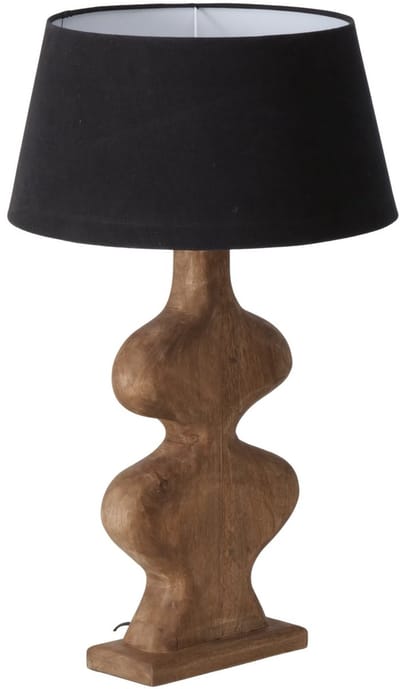 Lamp - Hout - Mango - XL - Naturel - 76cm hoog - 50x50cm. - incl. Kap -