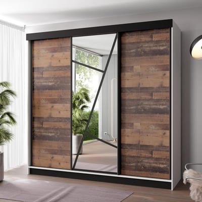 Kledingkast 2 Deuren - 200x205x59 - 200x205x59 cm - Wit - Medahomestore