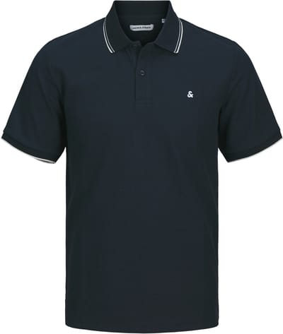 Jack & Jones Polo - Regular Fit - Blauw - 5XL Grote Maten