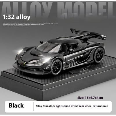 1:32 Knsg Jesko Supercar Racing Legering Metaal Diecast Model Auto Geluid & Licht Bureau Trendy Ornament Verjaardagscadeaus Voor Vriend