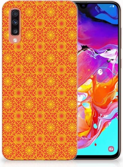 Samsung Galaxy A70 TPU bumper Batik Oranje
