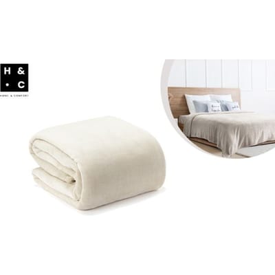 H&C Luxe Plaid 240x220 - Groot Deken - Extra Zacht - Beige