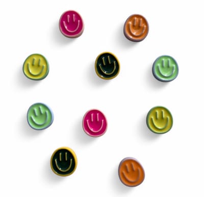 TLVX 9 stuks 3D Smileys Magneten / Leuke Koelkast Magneten / Vrolijke Foto magneten / Smile Whiteboard magneten / Speel- en Leer Magneten / School / Boodschappenlijst / Notitie / Memo bord / Kantoor / Schoolbord / Magnetisch / Kleur Magneetjes