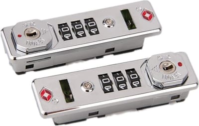Koffersloten Set - Bagageslot Combinatie - Reizen Beveiligen - Verstelbaar Combinatieslot - 23 mm x 83 mm - Zilver