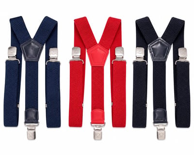 Trio pack bretels met stevige sterke brede clips