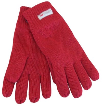 Thinsulate handschoenen dames gebreid donker rood - 30% wol