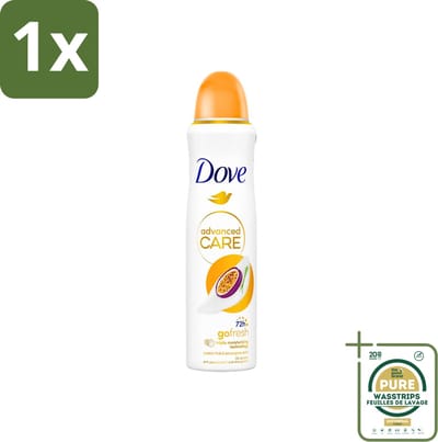 1 x Dove - Deospray - Passievrucht & Citroengras - 150 ml- Passievrucht En Citroengras - Anti-transpirant - Deospray - Okselbescherming - Geur