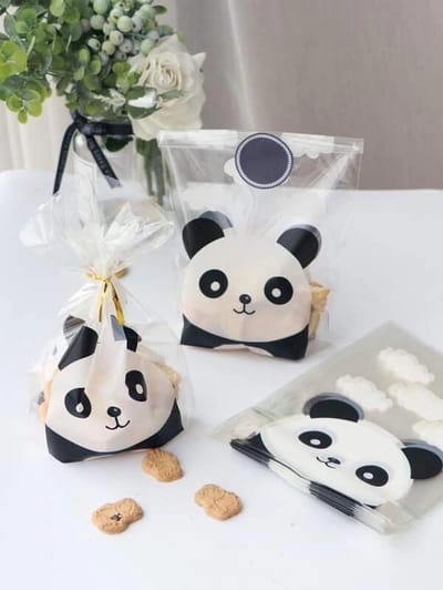 Traktatiezakjes - Uitdeelzakjes - Verjaardagzakjes - Feestzakjes - Snoepzakjes - Panda Beer  - Cellofaan - 15 cm | Pandabeer  | Geboorte - Verjaardag - Bruiloft - Feest - Babyshower | Traktatie - Kado - Geschenk | Christmas - Kerst | Kids – Kinderen
