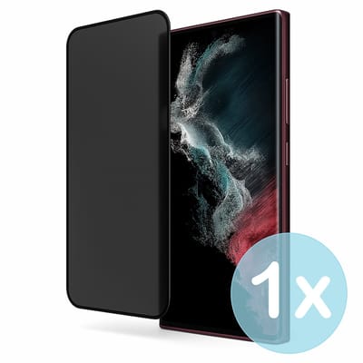 Privacy Screenprotector Geschikt voor Samsung Galaxy S22 Ultra – Anti-Gluren – Krasbestendig Gehard Glas 9H – Volledige Dekking – FuturiQ