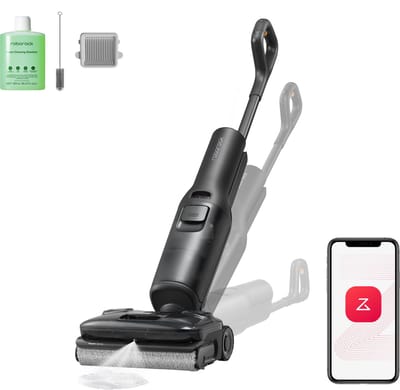 Roborock F25 ACE Pro-Vloerreiniger-Nat Droog Stofzuiger-Elektrische dweil-JetFoaming-Technologie tegen Hardnekkige Vlekken-25000 Pa-wielen ondersteund door AI-Anti-Klits Rol voor Huisdierhaar-180° Plat Ontwerp-Zelfreiniging Hoge Temperatuur-via app